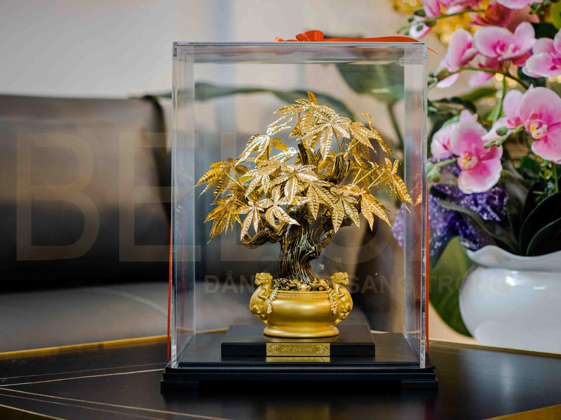 Ảnh Chậu Kim Ngân Phú Quý Dát Vàng 24k