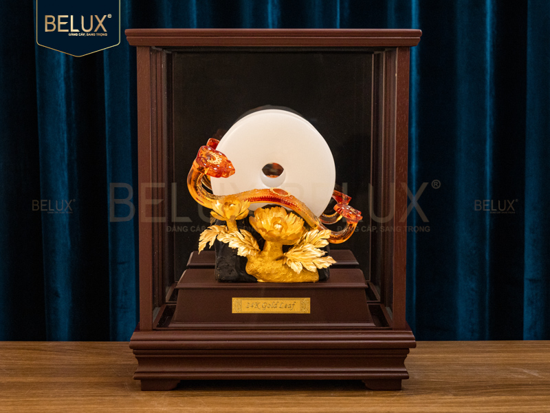 Ảnh Vương Trượng Như Ý Ruby dát vàng 24k 28x17x36cm