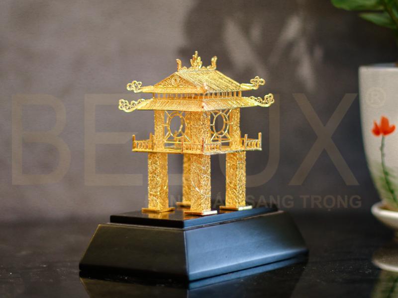 Ảnh Mô Hình Khuê Văn Các đậu bạc mạ vàng