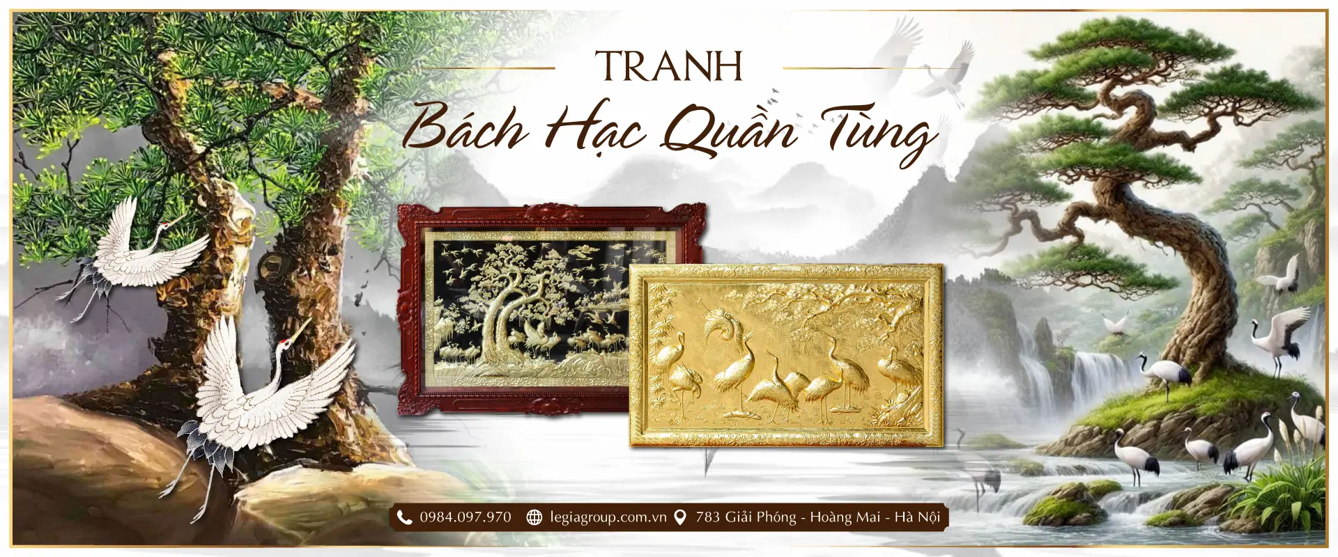 Tranh bách hạc quần tùng