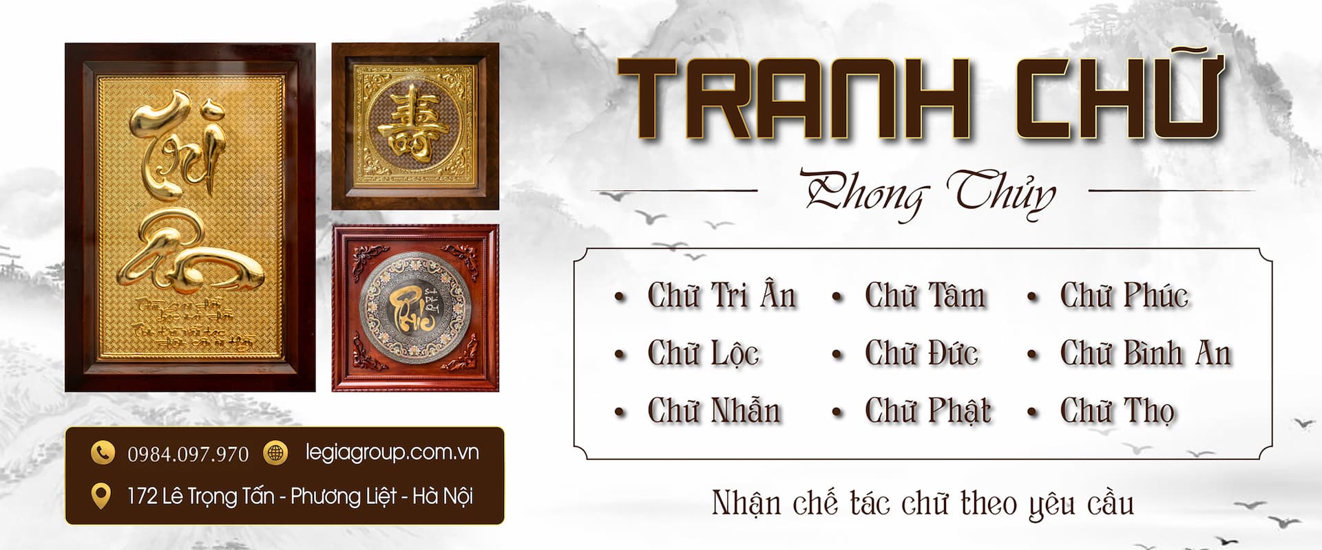 Tranh chữ bằng đồng