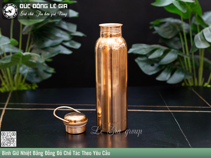 Bình giữ nhiệt chất liệu đồng sang trọng