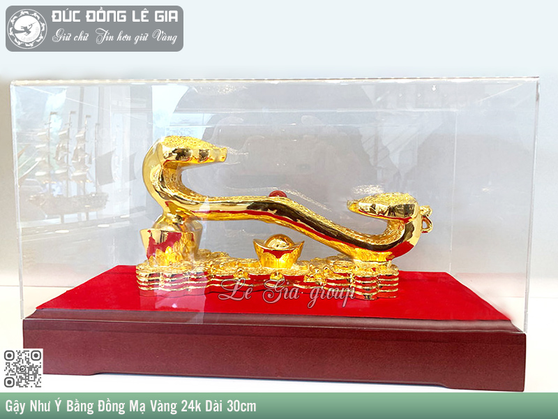 Gậy như ý mạ vàng là món quà sang trọng