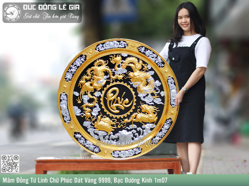 Mâm đồng chữ Phúc mang đến may mắn cho gia đình
