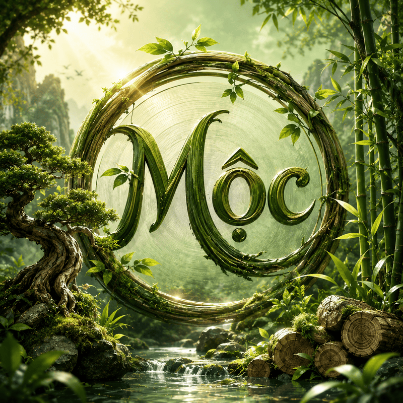 Hành Mộc tượng trưng cho cây cối, sự sinh sôi nảy nở và sức sống bền bỉ của thế giới tự nhiên 