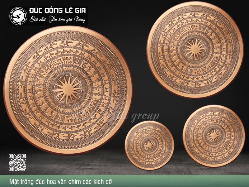 Mặt trống đồng treo tường tạo không gian làm việc uy nghiêm