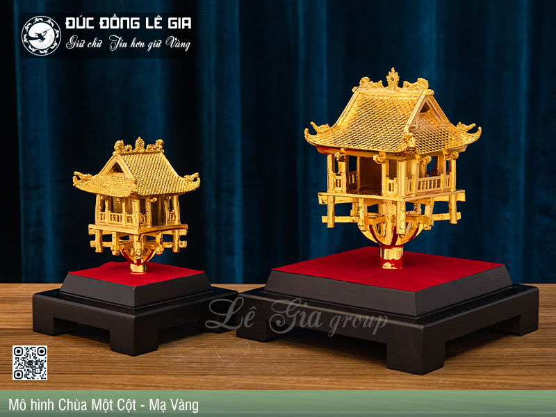 Mô hình Chùa Một Cột bằng đồng