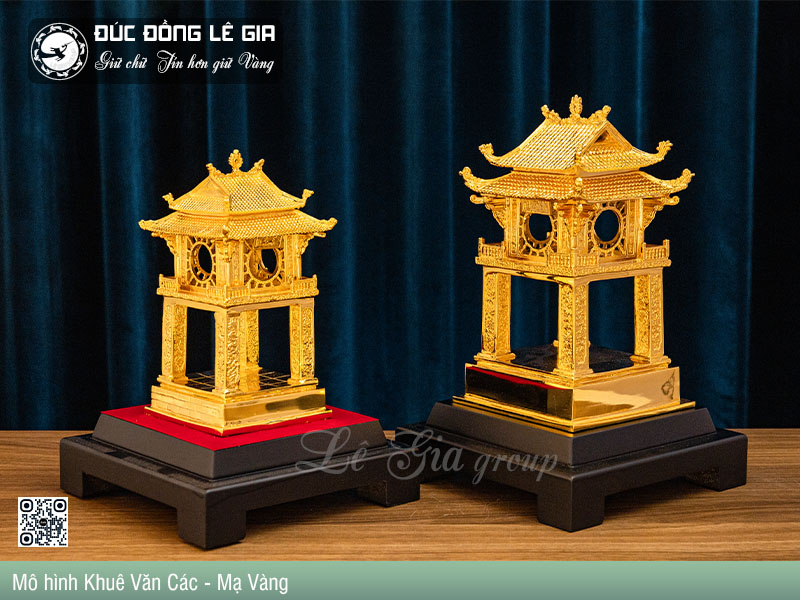 Mô hình Khuê Văn Các mạ vàng