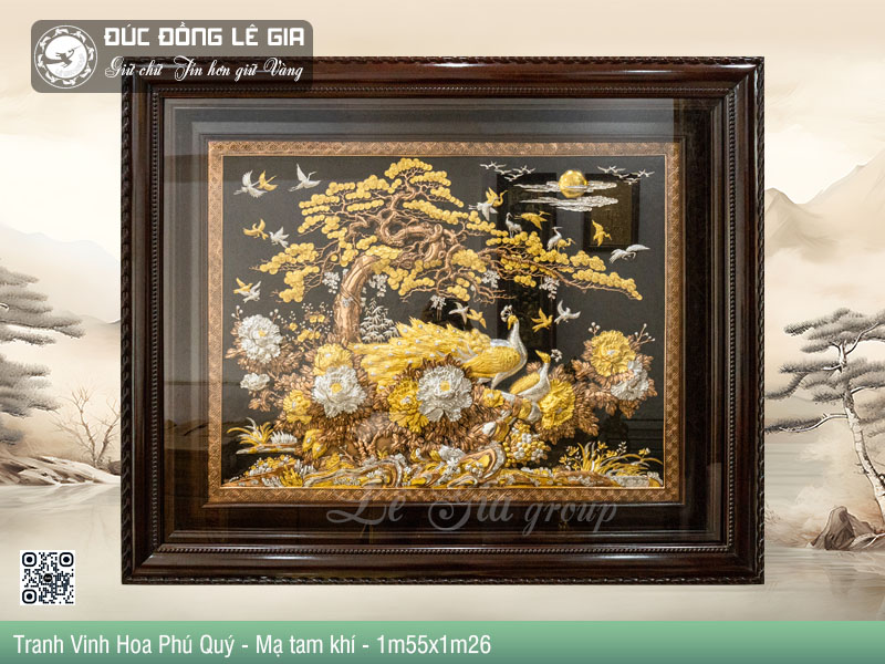 Tranh Vinh hoa phú quý cùng lời chúc cuộc sống tươi vui, giàu sang và đủ đầy