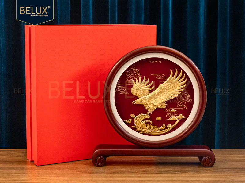 Ảnh Biểu tượng tròn đại bàng vàng 24k