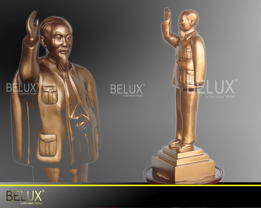 Ảnh Tượng Bác Hồ Vẫy Tay Chào Đồng Đỏ Cao 61