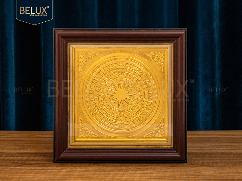Ảnh Tranh mặt trống mạ vàng 24k 25x25cm