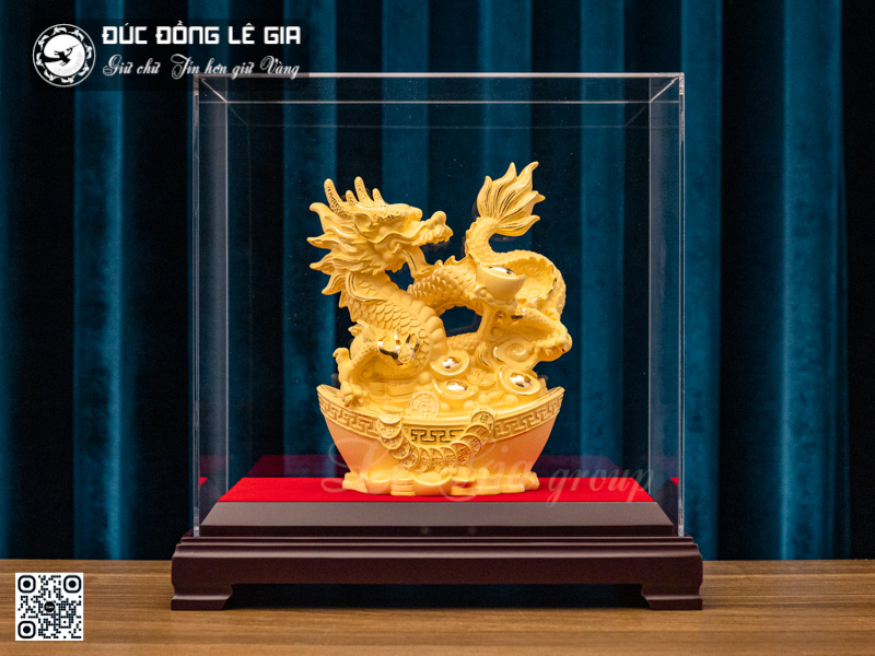Tượng Rồng Bằng Đồng Mạ Vàng