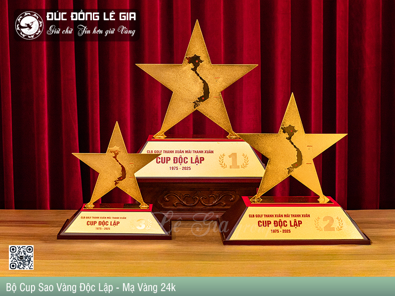 Bộ Cup Sao Vàng Độc Lập - Mạ Vàng 24k