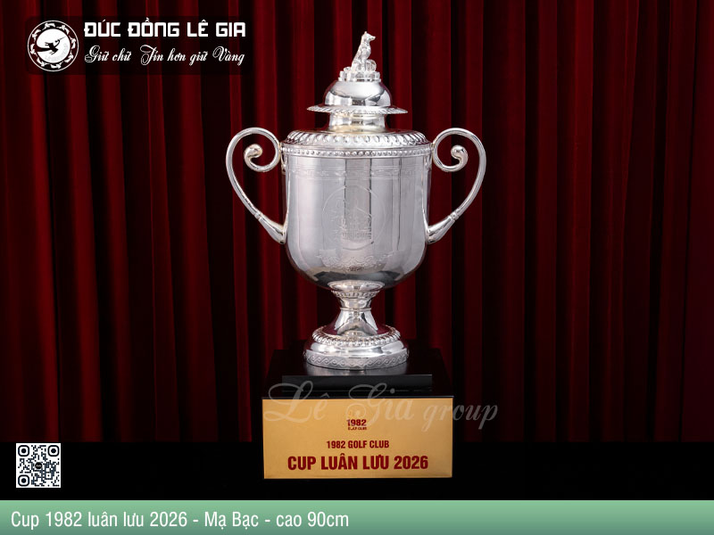 Cup 1982 luân lưu 2026 bằng đồng mạ bạc Cao 90cm