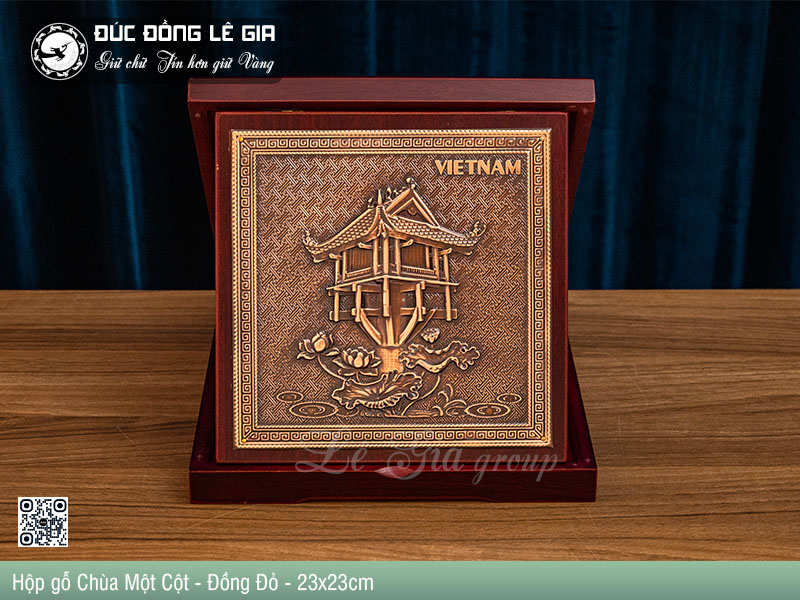 Hộp Quà Tặng Chùa Một Cột 23x23cm- Quà tặng nước ngoài