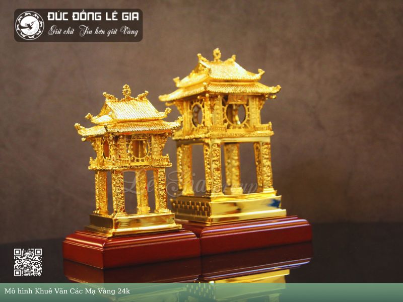 Khuê Văn Các Mạ Vàng 24k - Quà tặng đậm chất văn hóa Việt
