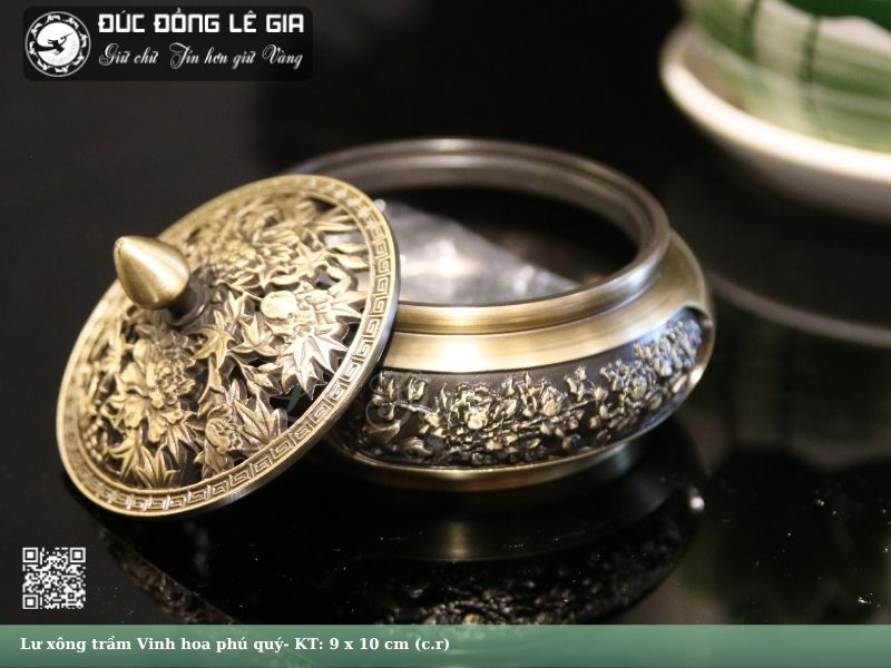 Lư xông trầm hoa sen- LT12