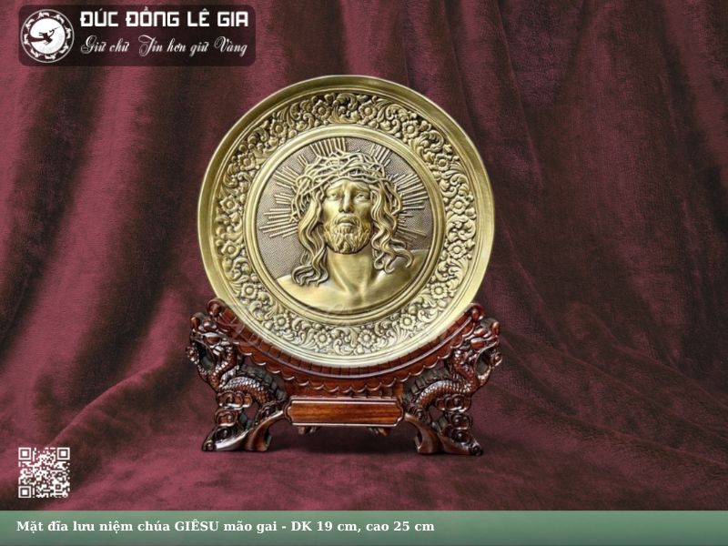 Mặt đĩa lưu niệm chúa GIÊSU mão gai