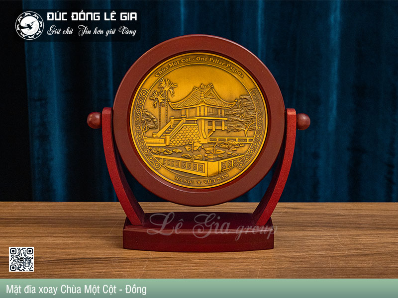 Mặt đĩa xoay Chùa Một Cột Bằng Đồng
