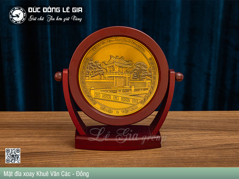 Mặt đĩa xoay Khuê Văn Các Bằng Đồng