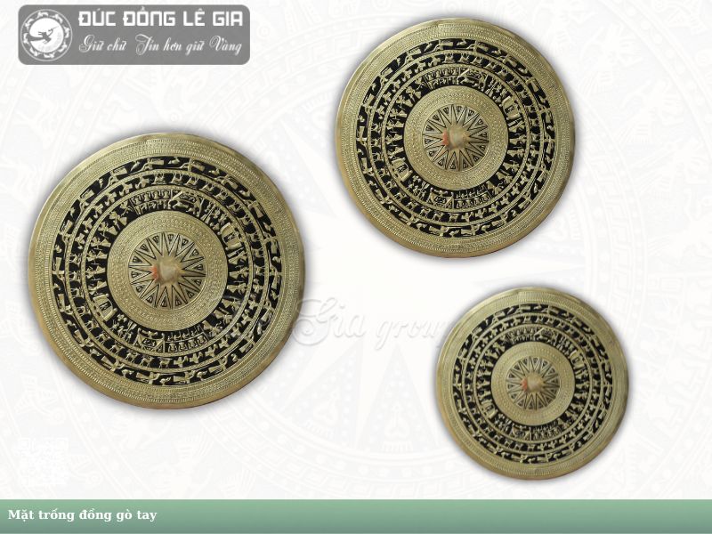 Báo giá mặt trống đồng gò tay đủ kích cỡ