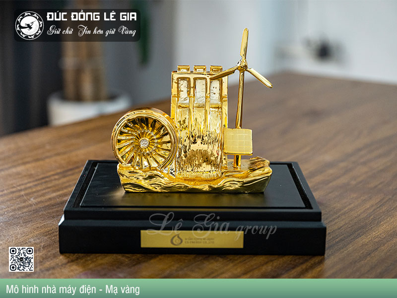 Mô hình nhà máy điện - Mạ vàng 24k Chế Tác Theo Yêu Cầu