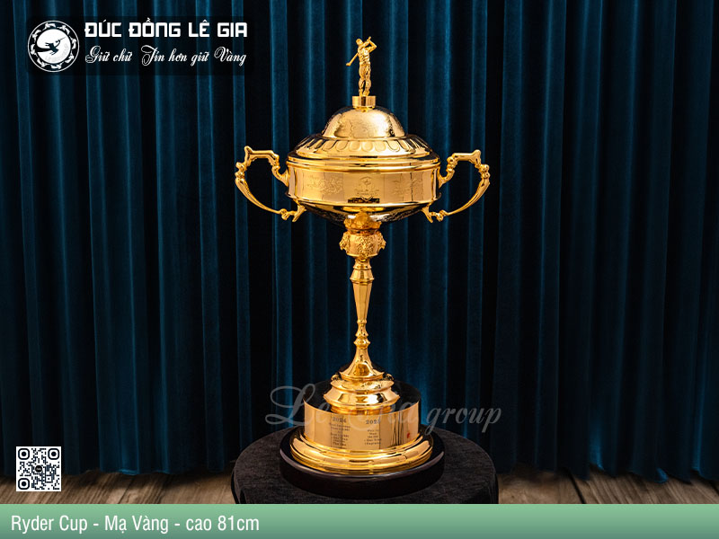 Cup Đồng Mạ Vàng Chế Tác Theo Yêu Cầu Ryder cao - 81cm