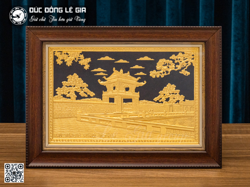 Tranh Hồ Gươm - Đồng Dát Vàng - 36x26cm