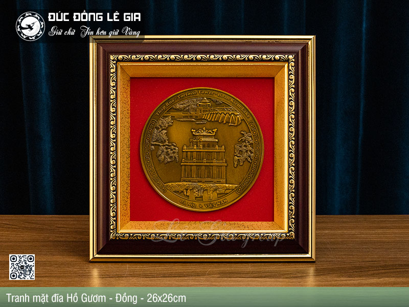 Tranh mặt đĩa Hồ Gươm bằng đồng – Biểu tượng của Hà Nội trong nét nghệ thuật tinh xảo