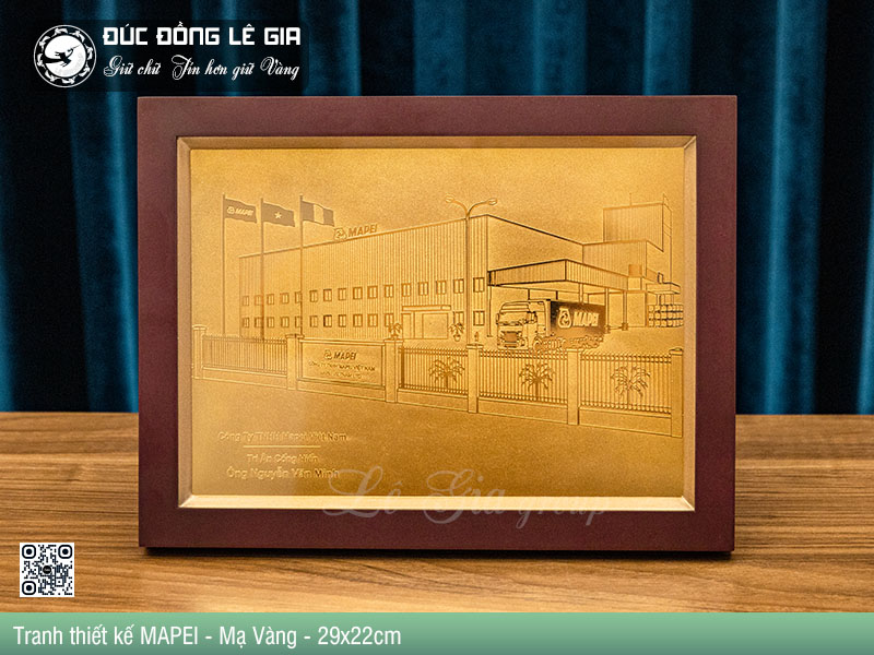 Tranh thiết kế MAPEI - Mạ Vàng - 29x22