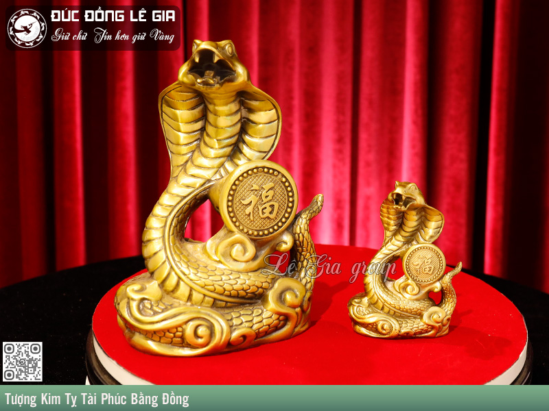 Tượng Rắn -  Kim Tỵ Tài Phúc Bằng Đồng