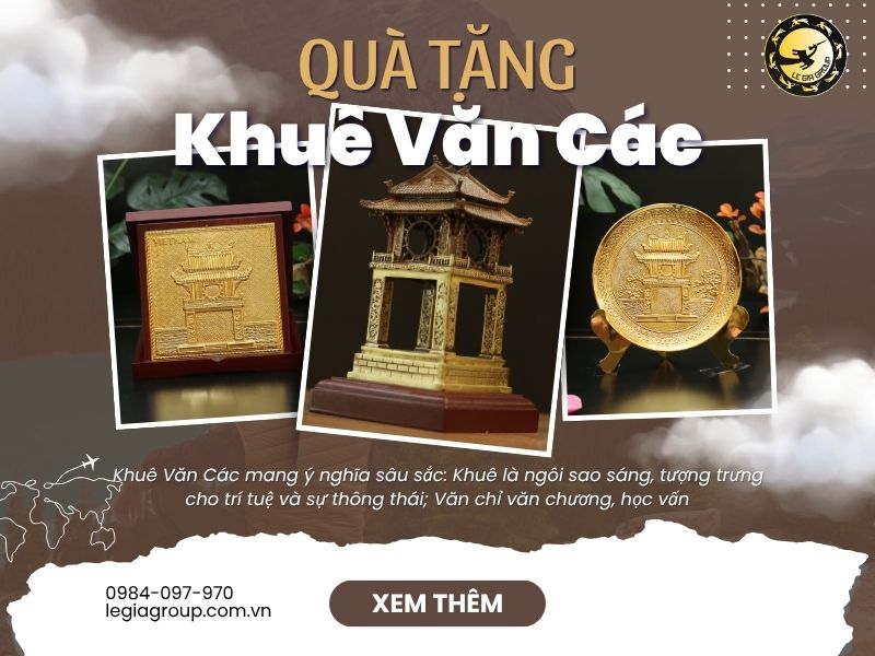 Quà tặng Khuê Văn Các bằng đồng – Lưu giữ tinh hoa văn hóa trong từng món quà