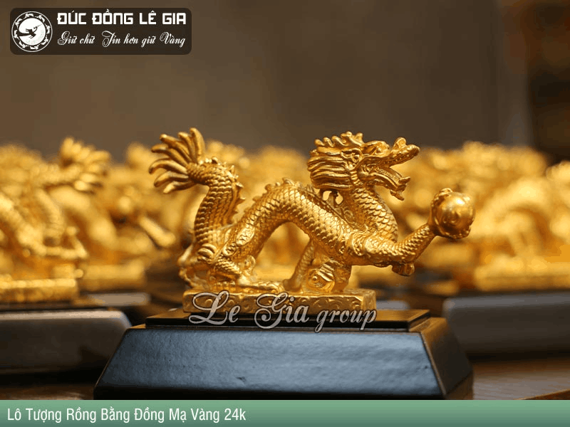Tượng linh vật mạ vàng 24K cỡ lớn Lê Gia