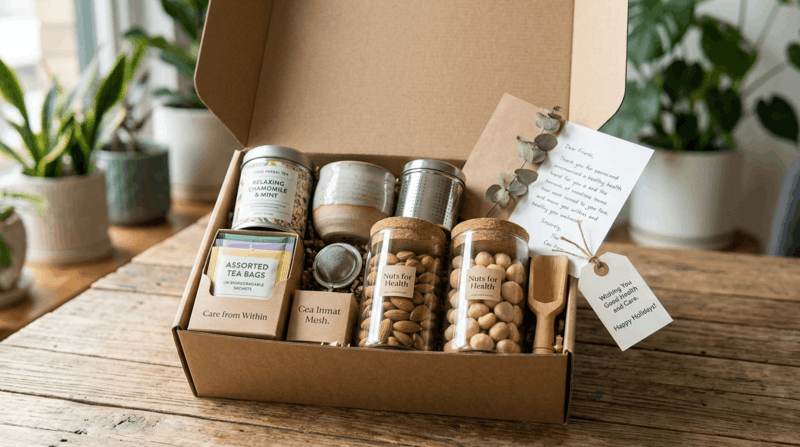 Set quà tặng hạt dinh dưỡng, trà thảo mộc