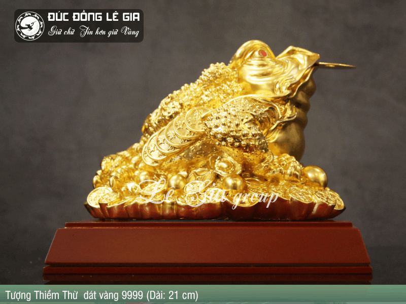 Tượng Thiềm Thừ đúc đồng cát tút