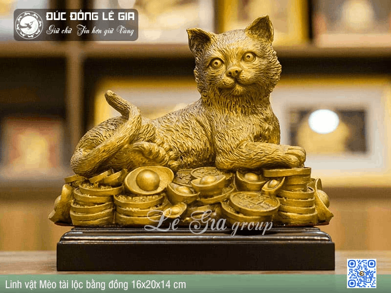 Tượng linh vật 12 con giáp dát vàng 24k Lê Gia
