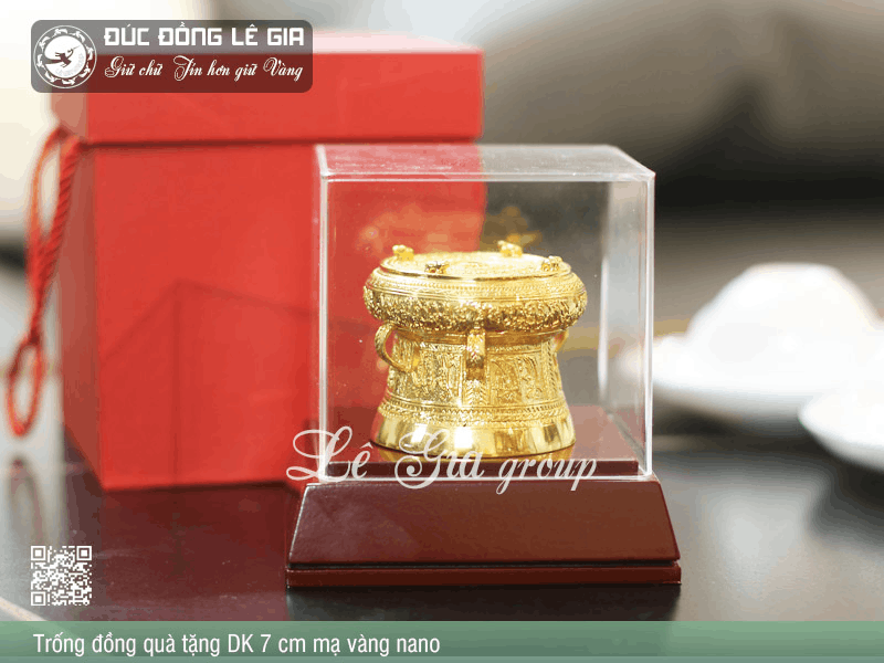 Mặt trống đồng lưu niệm (loại nhỏ) Lê Gia
