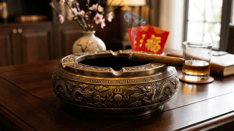 Gạt tàn thuốc bằng đồng nghệ thuật