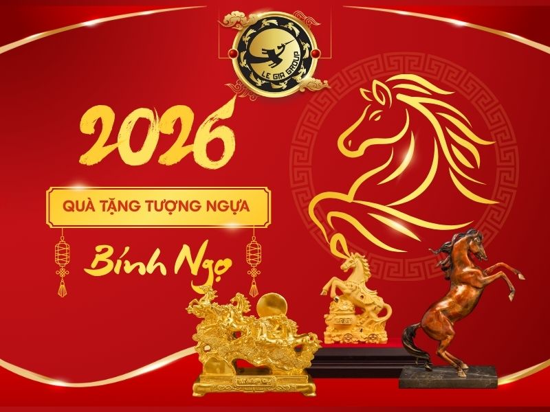 Quà tặng tượng ngựa năm Bính Ngọ 2026 – Biểu trưng của sự bứt phá, thịnh vượng và khí chất thành công