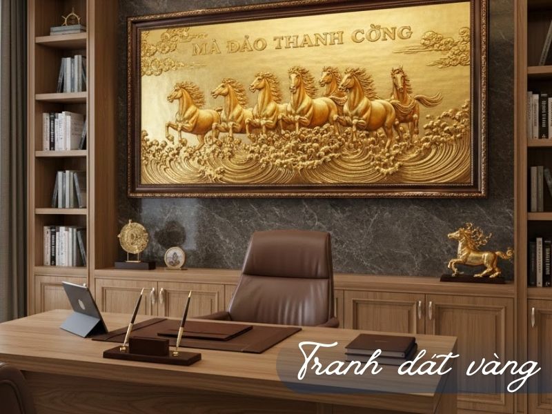 Tranh Dát Vàng: Tuyệt Tác Tinh Hoa Từ Đôi Bàn Tay Nghệ Nhân Và Khí Chất Của Sự Thành Đạt