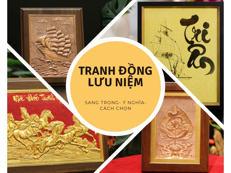 Tranh đồng lưu niệm Hà Nội cao cấp tặng đối tác, khách hàng