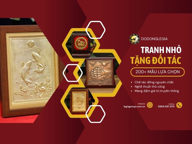 Bộ sưu tập tranh tặng đối tác bằng đồng cỡ nhỏ