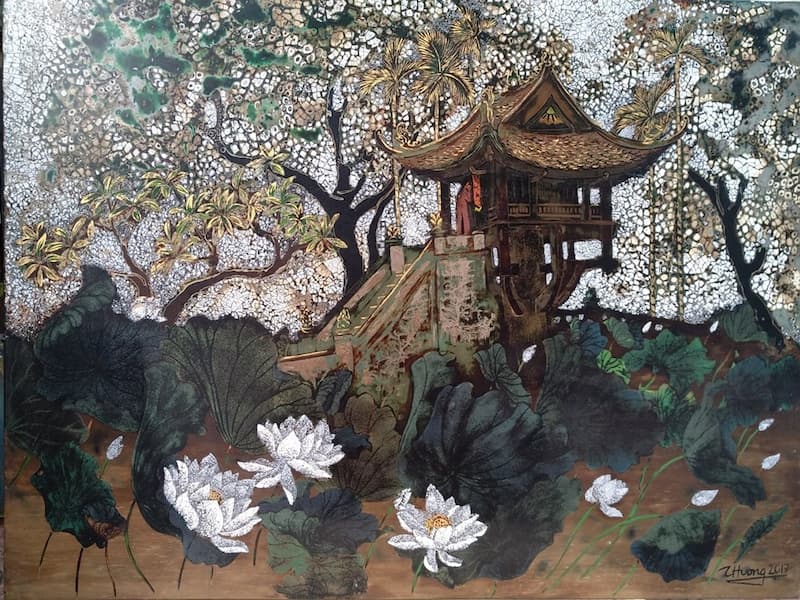 tranh-son-mai-chua-mot-cot