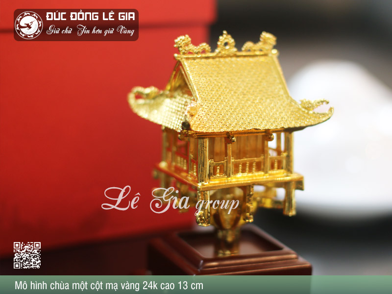 Chùa Một Cột Mạ Vàng 24k- Quà tặng nước ngoài