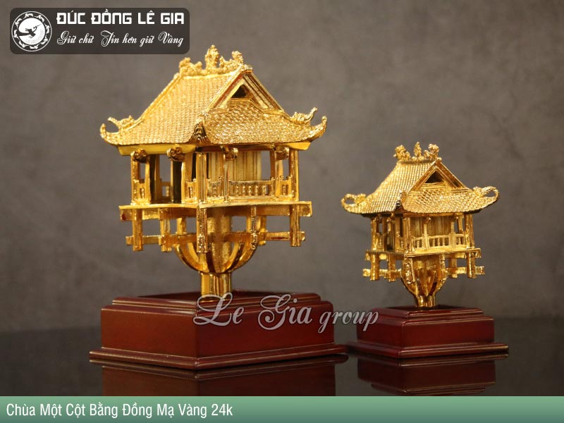 Chùa Một Cột Mạ Vàng 24k- Quà tặng nước ngoài