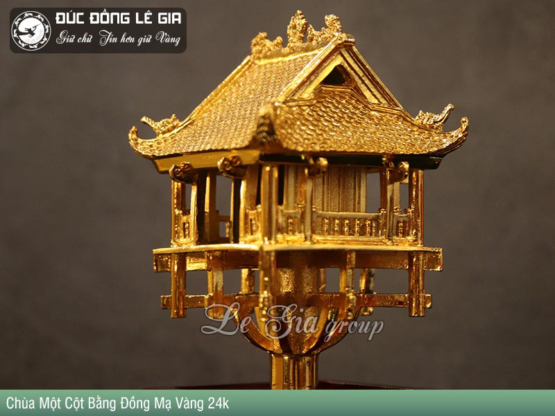 Chùa Một Cột Mạ Vàng 24k- Quà tặng nước ngoài