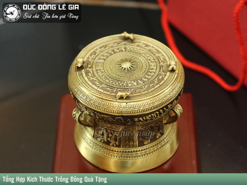 Báo giá trống đồng lưu niệm (Màu mộc)- Mua trống đồng quà tặng sếp, đối tác, khách nước ngoài
