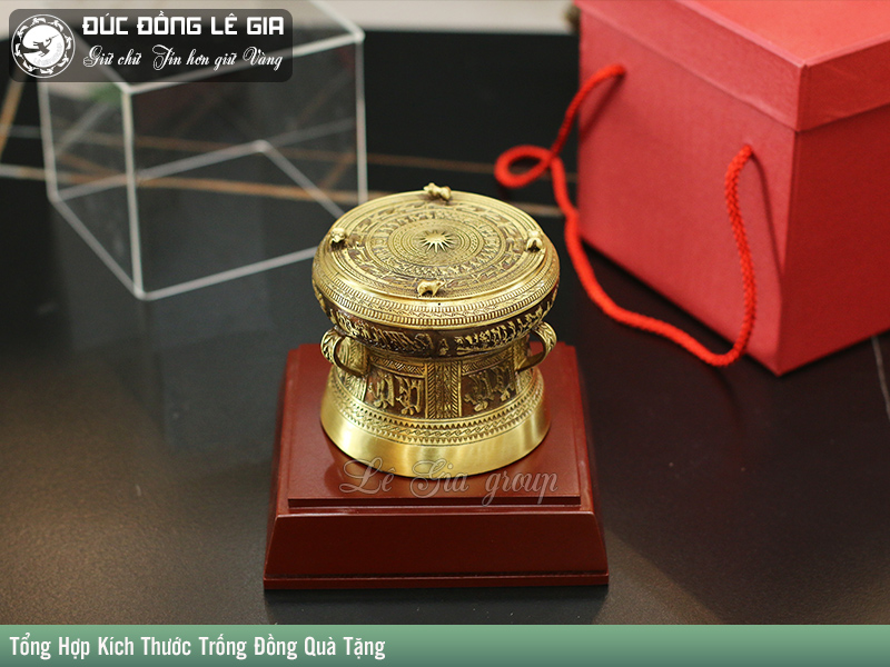Báo giá trống đồng lưu niệm (Màu mộc)- Mua trống đồng quà tặng sếp, đối tác, khách nước ngoài