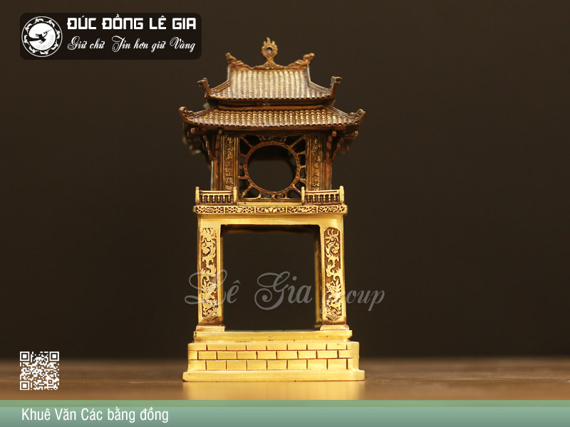 Mô Hình Khuê Văn Các bằng đồng- Quà Tặng Nước Ngoài